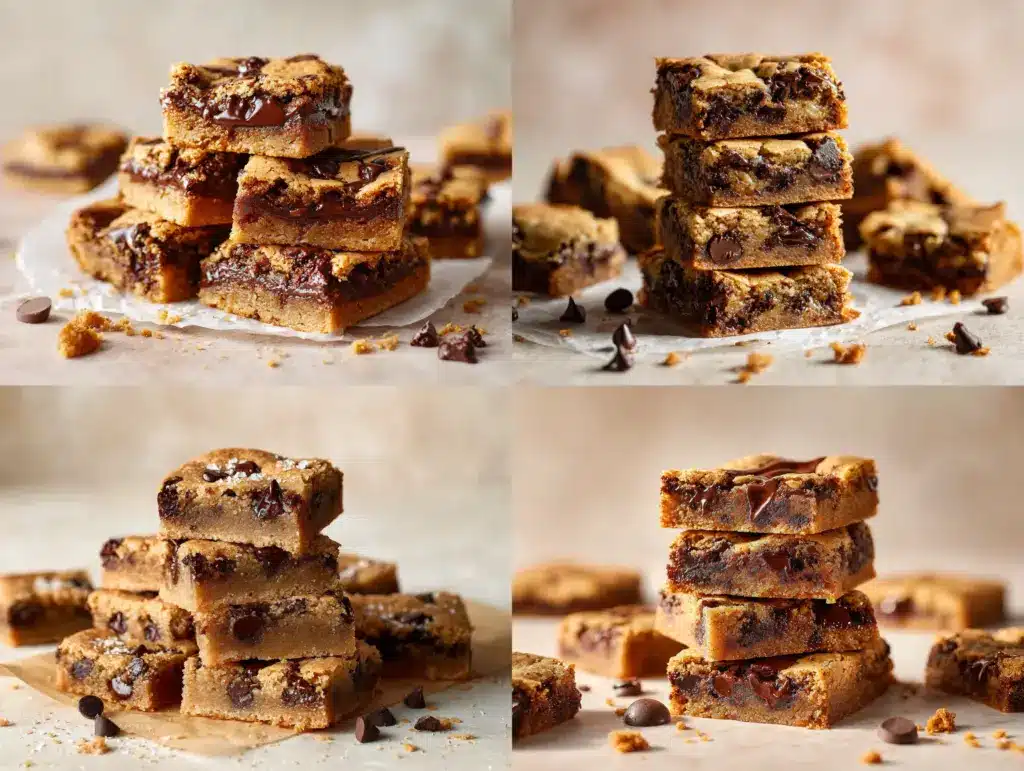 brown butter chocolate chip cookie bars - featured image