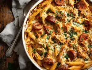 Cajun chicken Alfredo bake - featured image