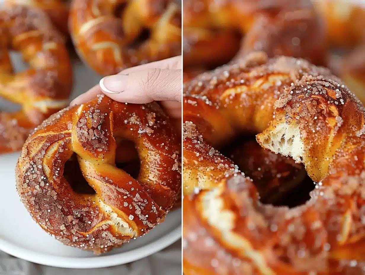 cinnamon sugar soft pretzels preparation steps