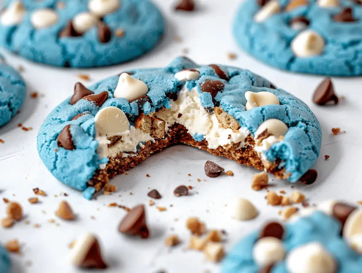 Cookie Monster cookies preparation steps