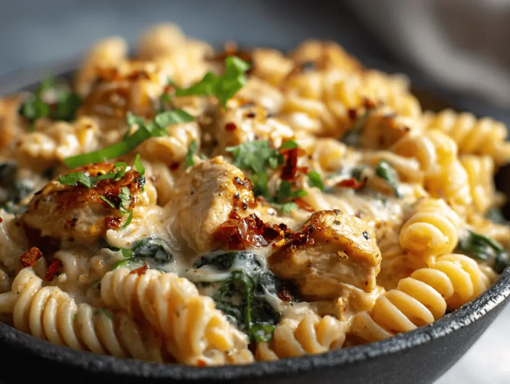 creamy Tuscan chicken pasta bake - featured image