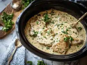crockpot creamy ranch pork chops - featured image