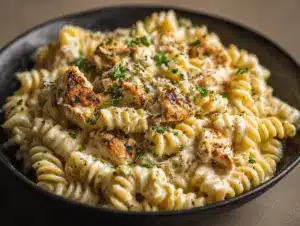 Crockpot Garlic Parmesan Chicken Pasta - featured image