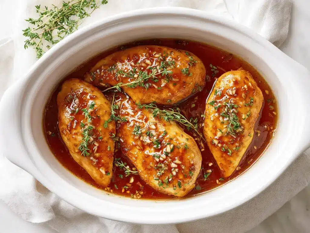 crockpot honey garlic chicken - featured image