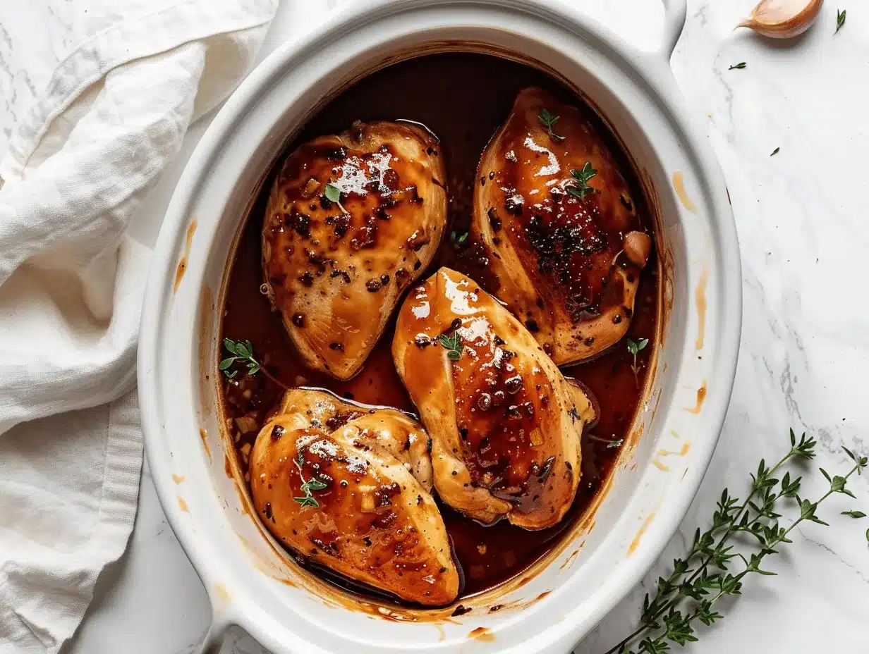 crockpot honey garlic chicken preparation steps