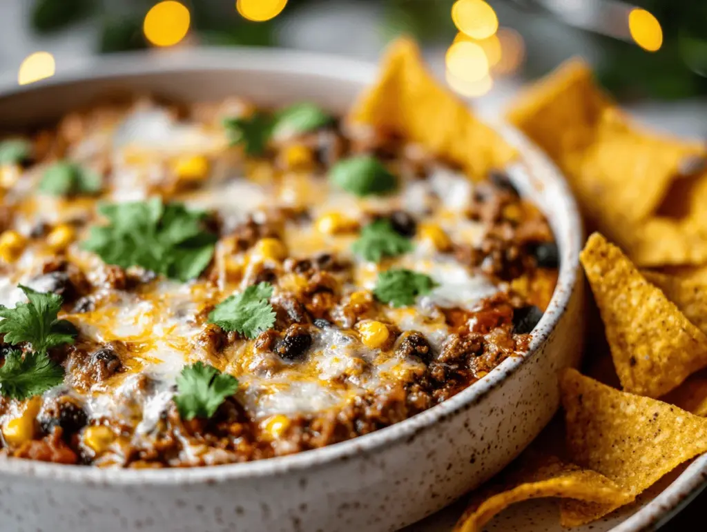 crockpot taco casserole - featured image
