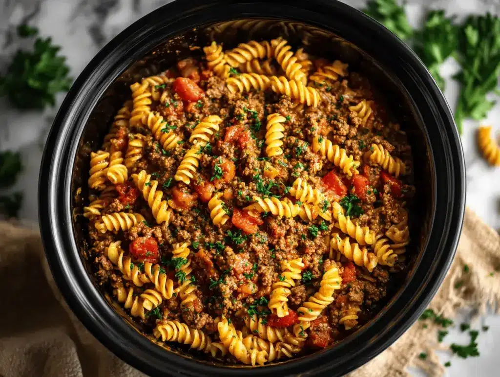 Crockpot Taco Pasta - featured image