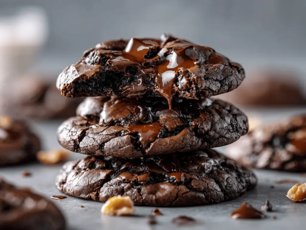 fudgy brownie cookies - featured image