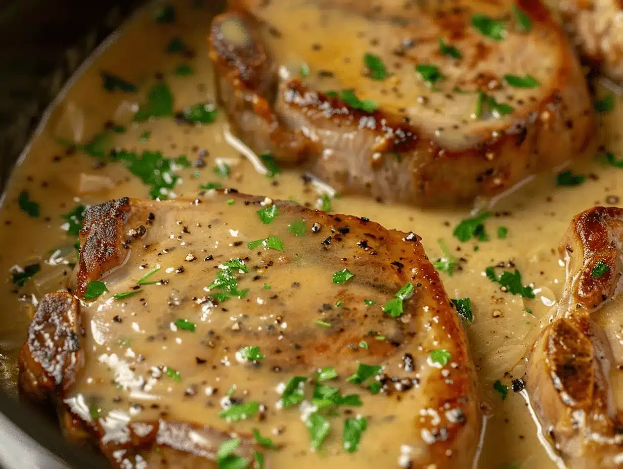 garlic parmesan slow cooker pork chops preparation steps