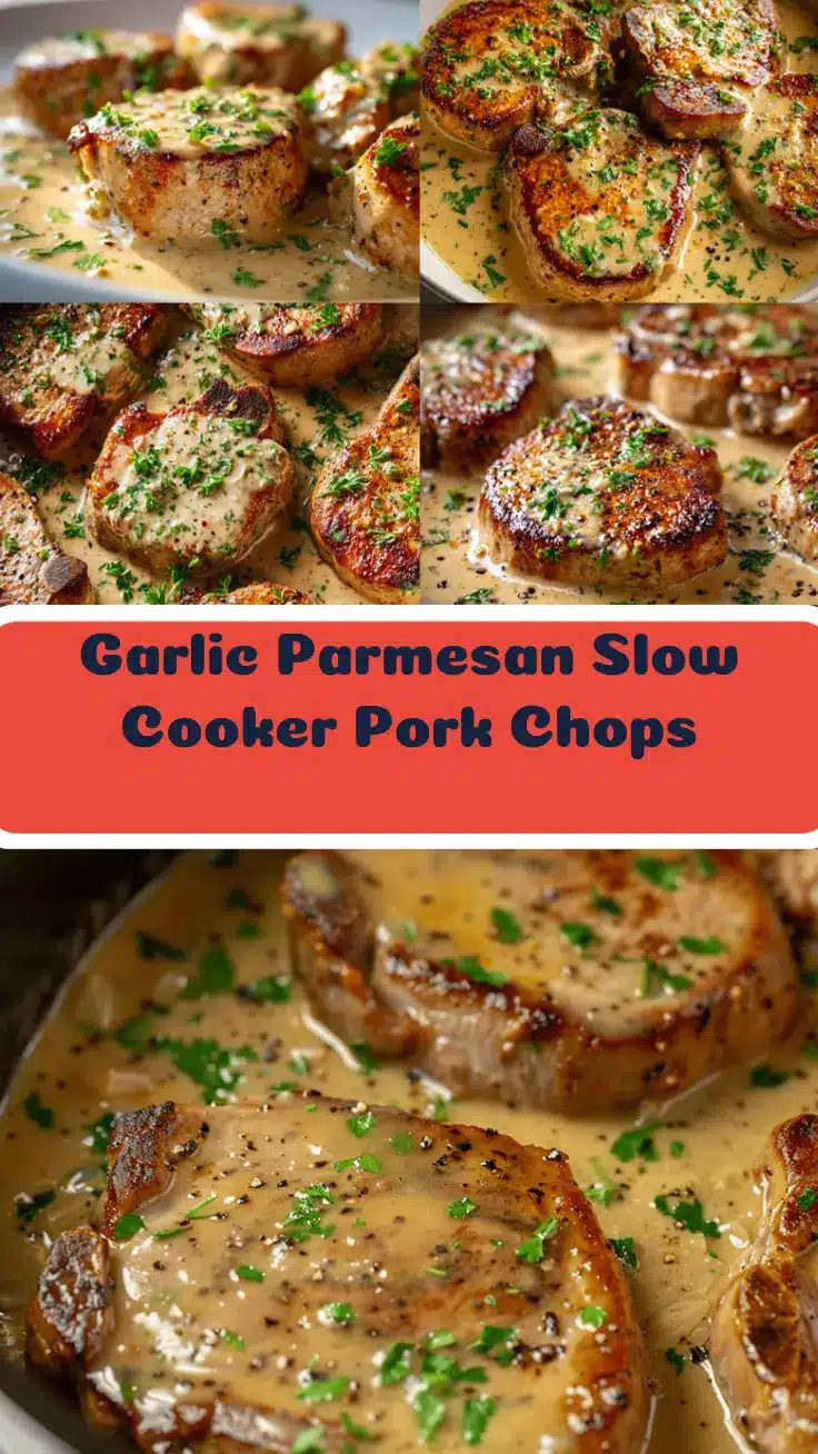 garlic parmesan slow cooker pork chops recipe