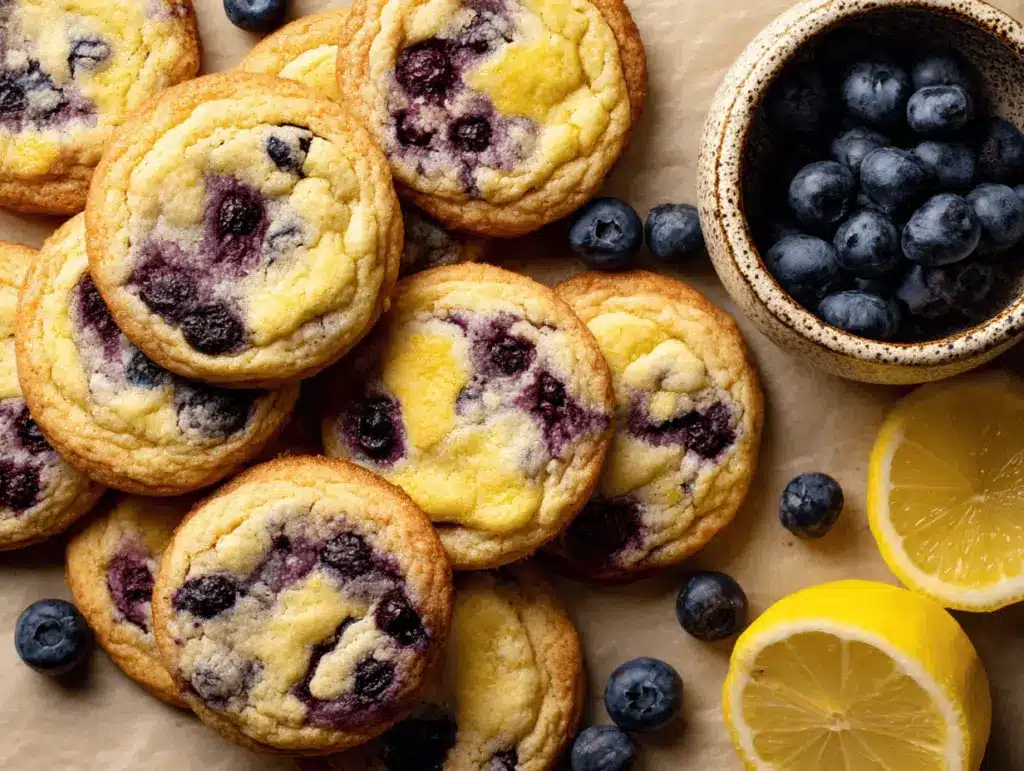 lemon blueberry cookies - featured image