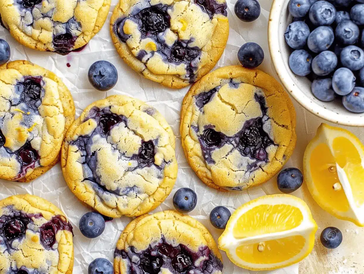lemon blueberry cookies preparation steps
