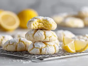 lemon crinkle cookies - featured image