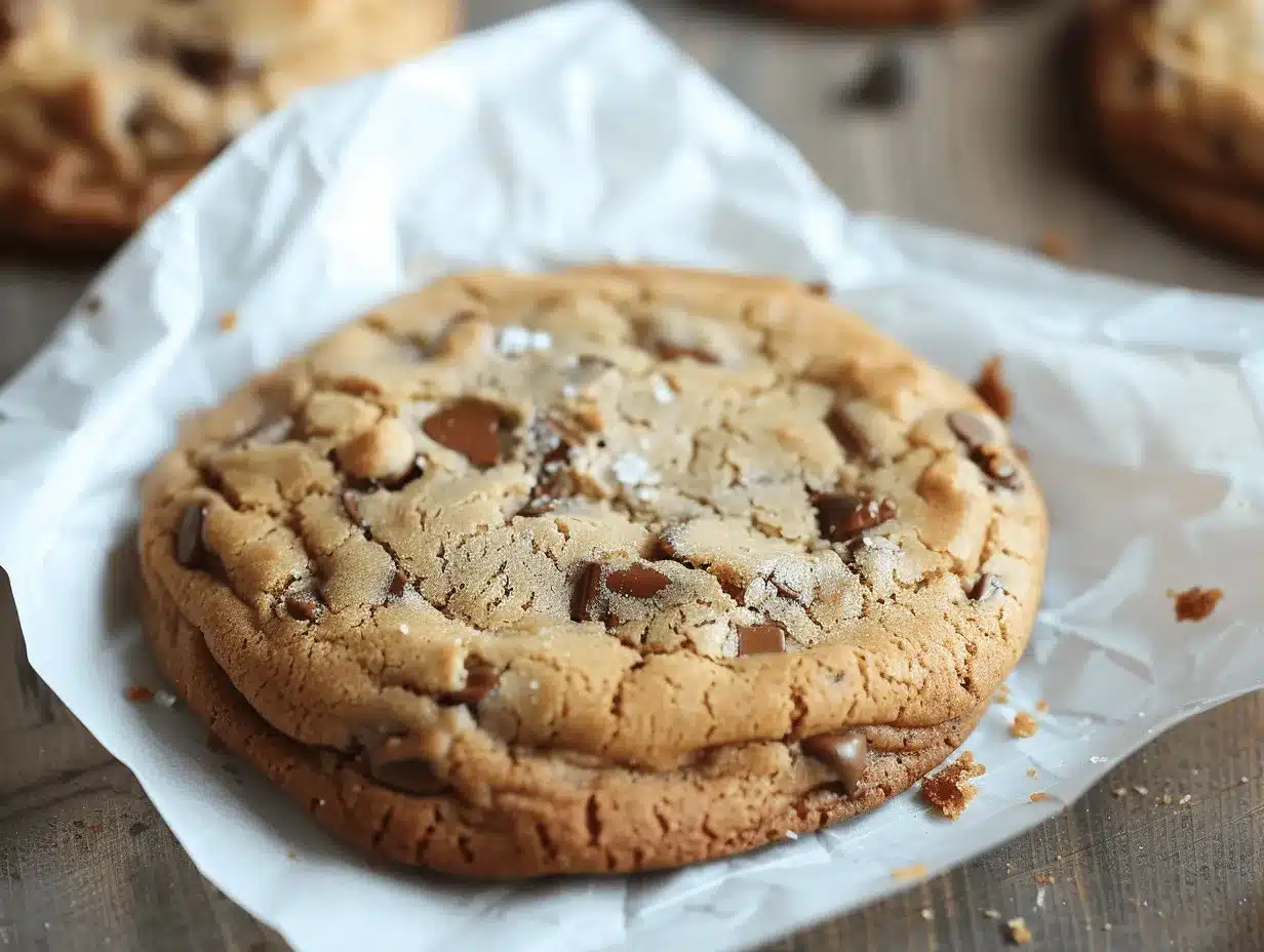 Levain-style chocolate chip cookies preparation steps
