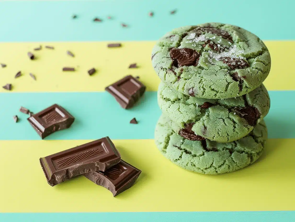 mint chocolate cookies preparation steps