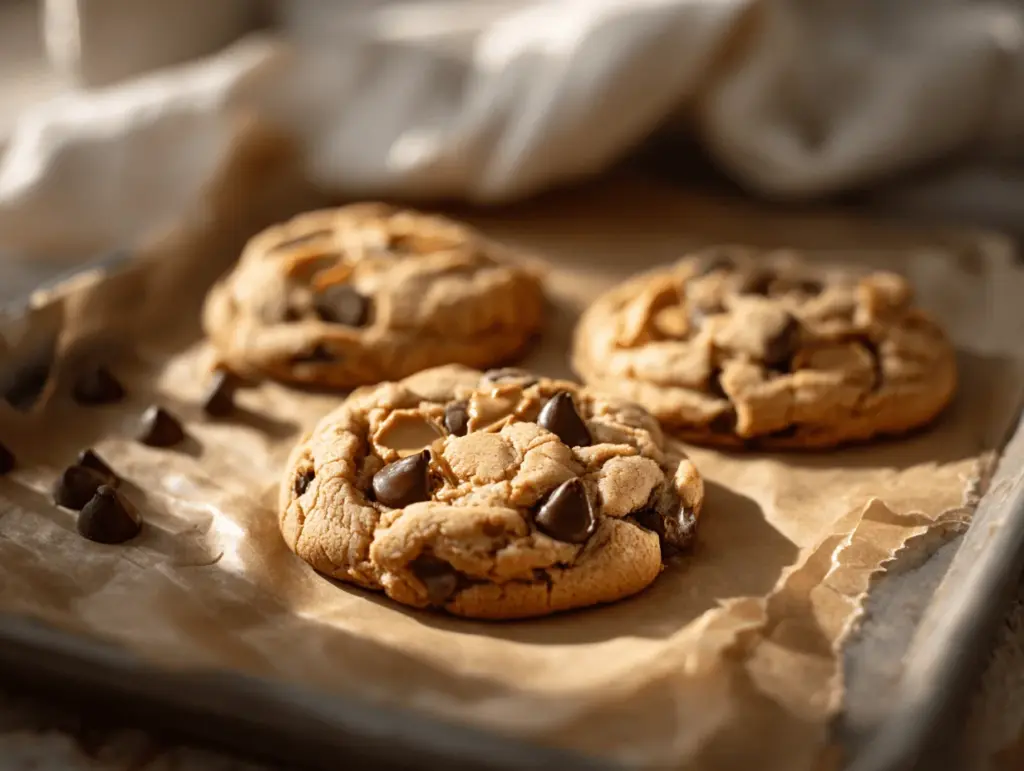 peanut butter chocolate chip cookies - featured image