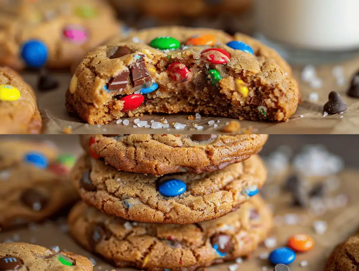 peanut butter M&M cookies preparation steps