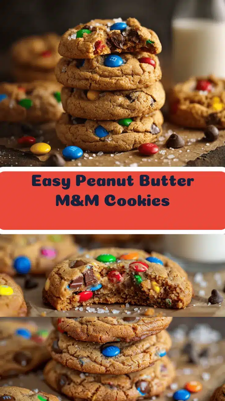 peanut butter M&M cookies recipe