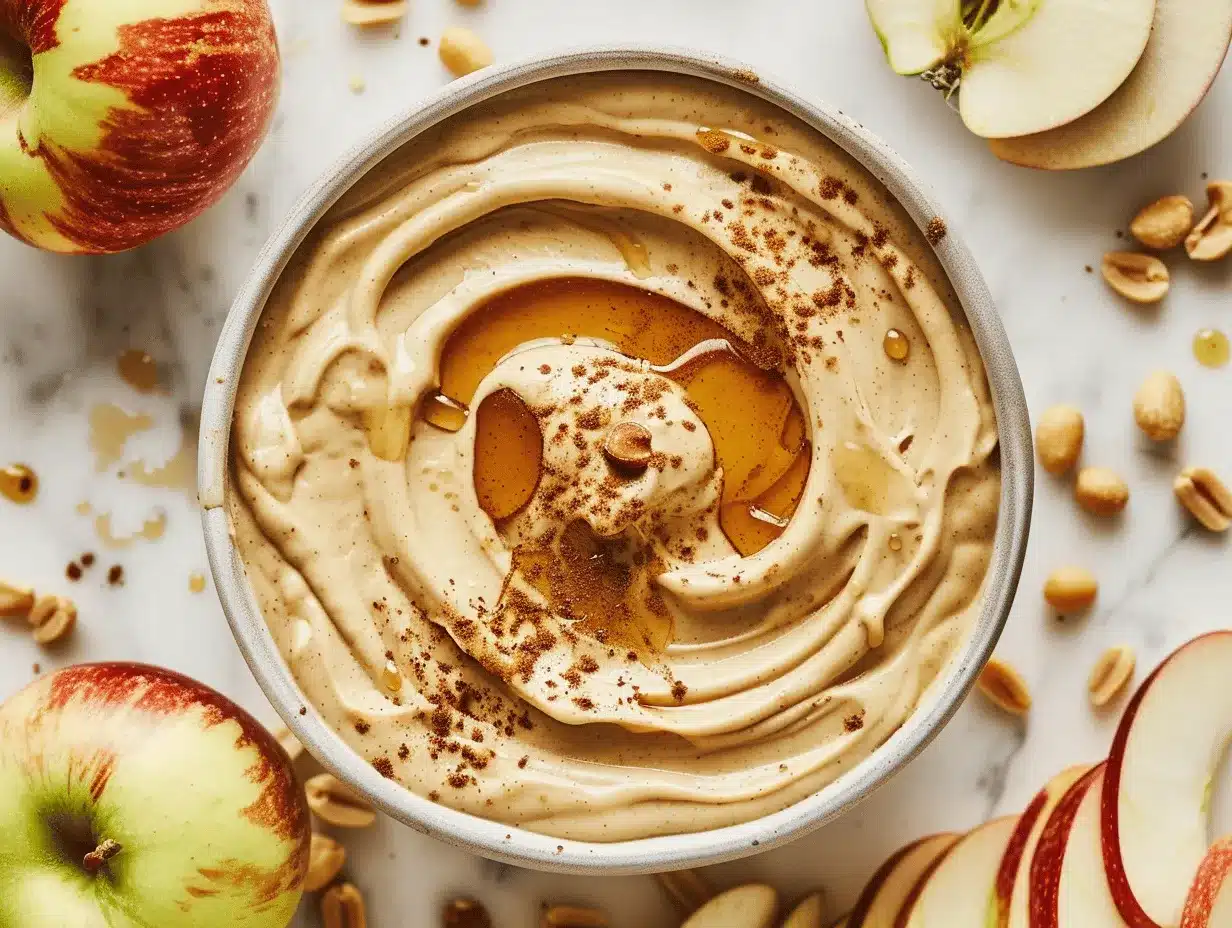 peanut butter yogurt apple dip preparation steps