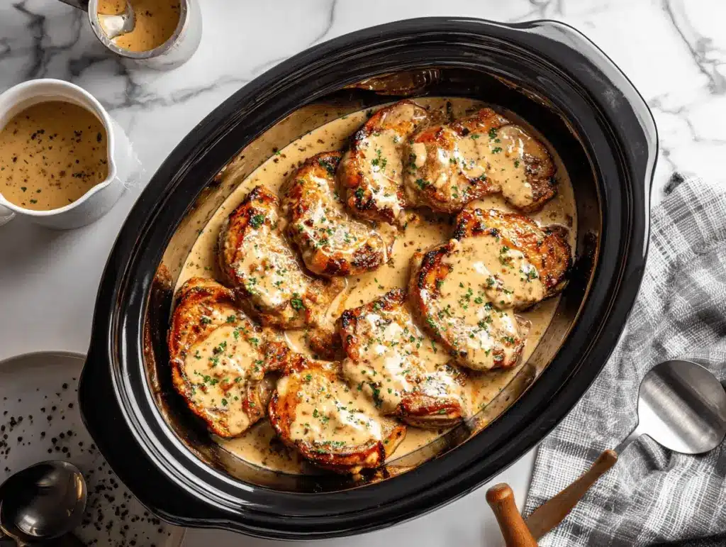 Pioneer Woman crockpot pork chops - featured image