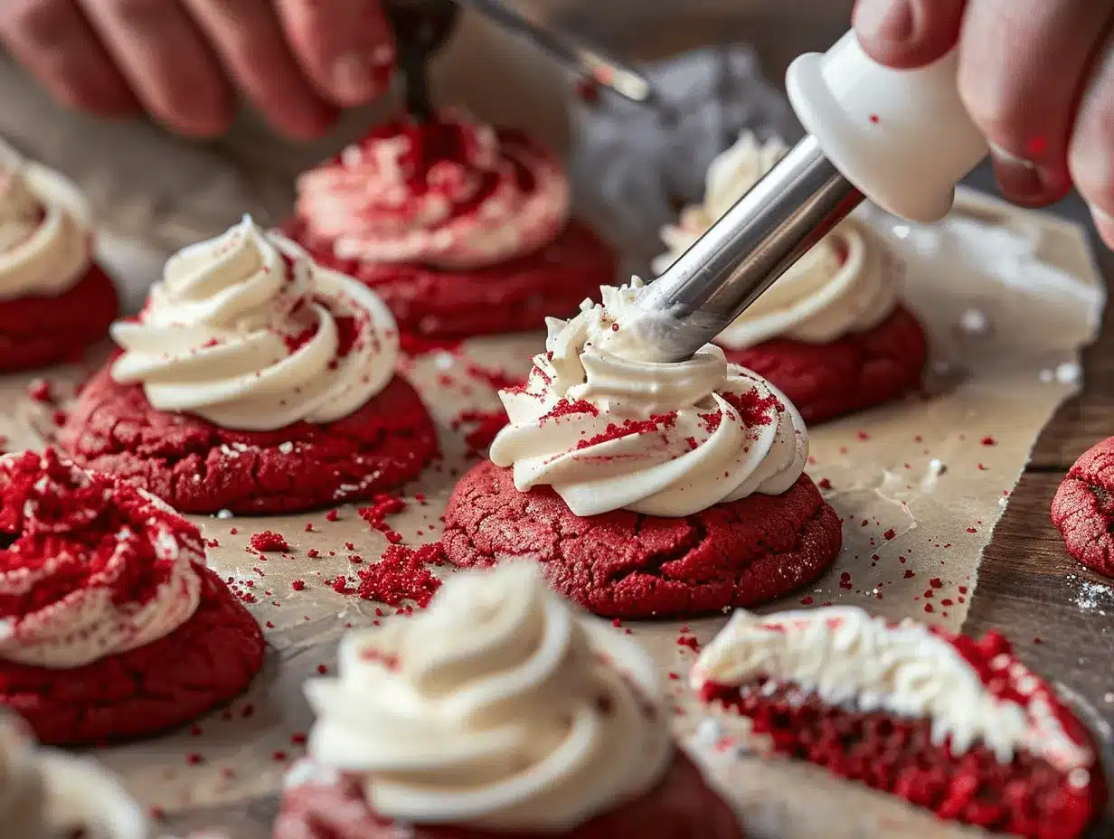 red velvet cookies preparation steps