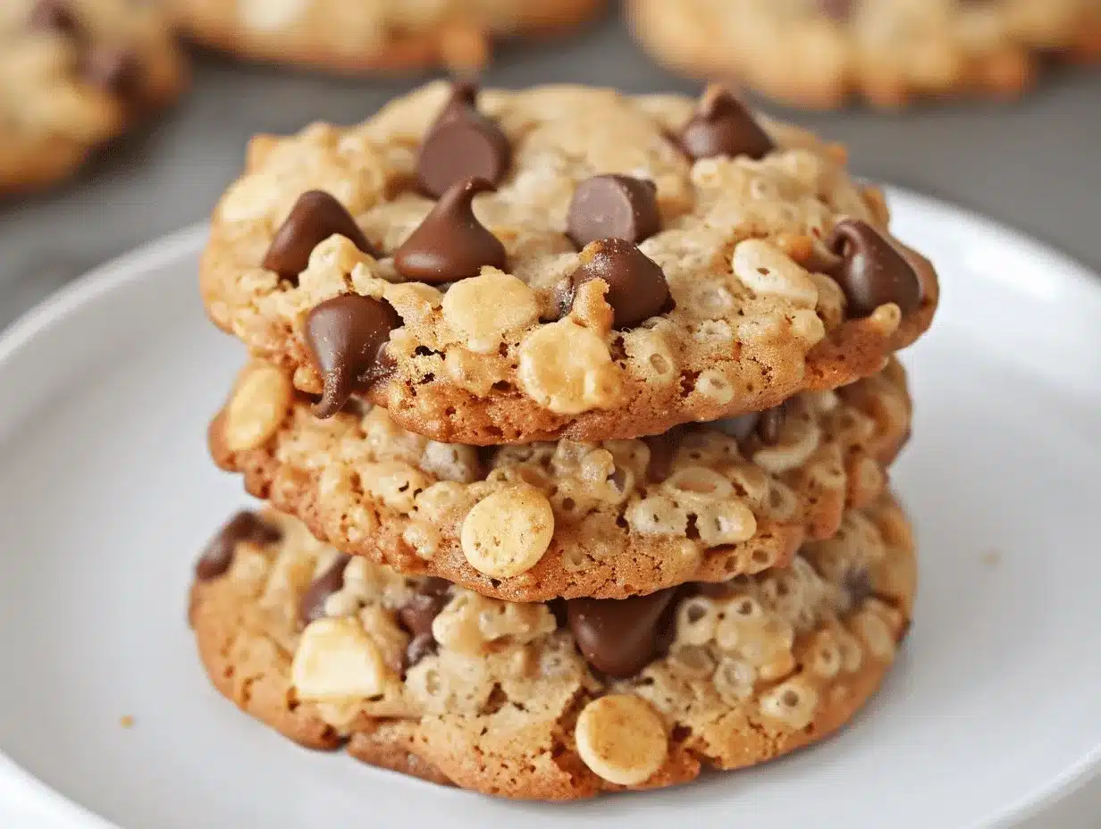Rice Krispie chocolate chip cookies preparation steps