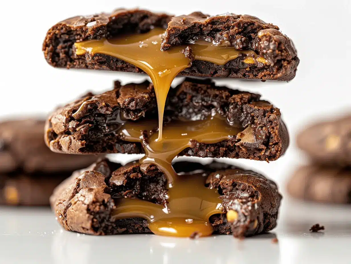 salted caramel chocolate cookies preparation steps