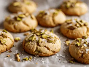salted honey pistachio cookies - featured image