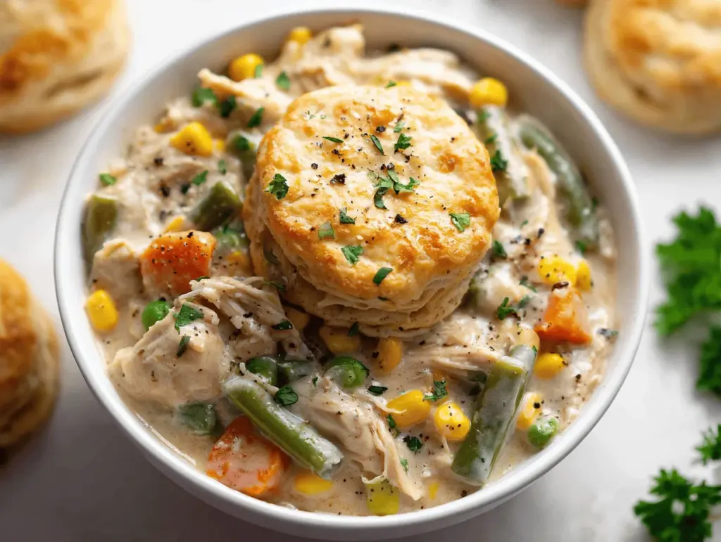 slow cooker chicken pot pie - featured image