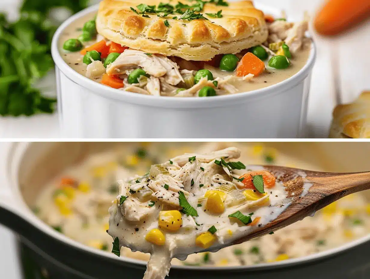 slow cooker chicken pot pie preparation steps