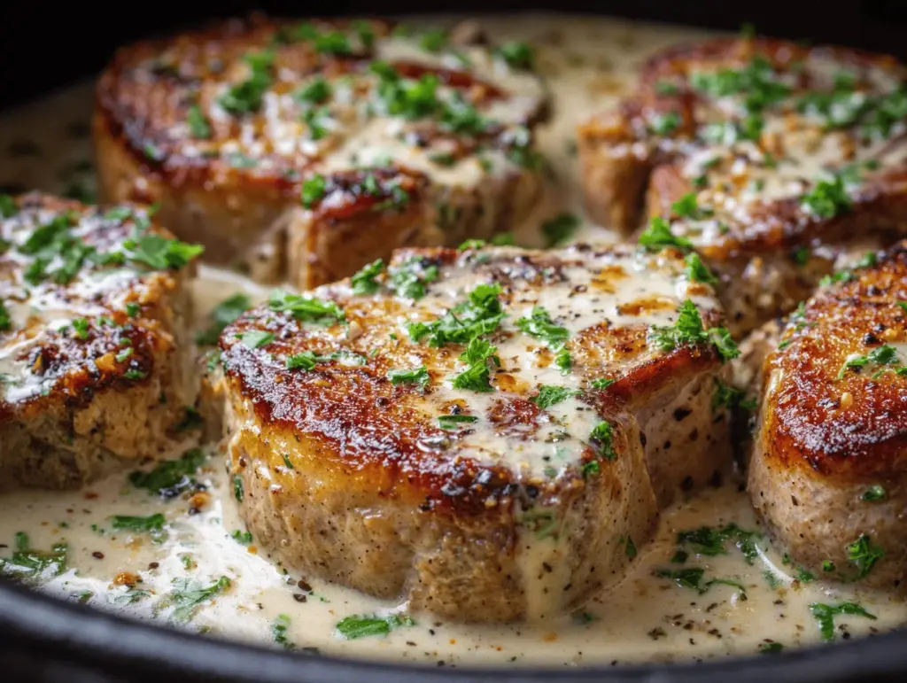 slow cooker ranch pork chops - featured image