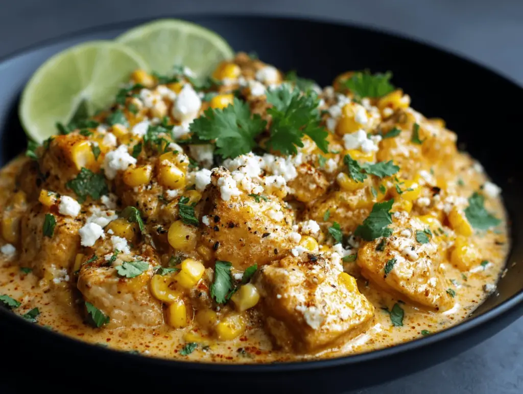 slow cooker street corn chicken - featured image