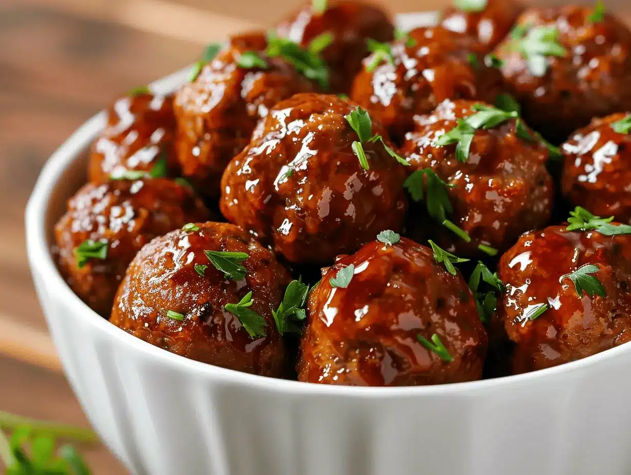sweet chili meatballs crockpot preparation steps