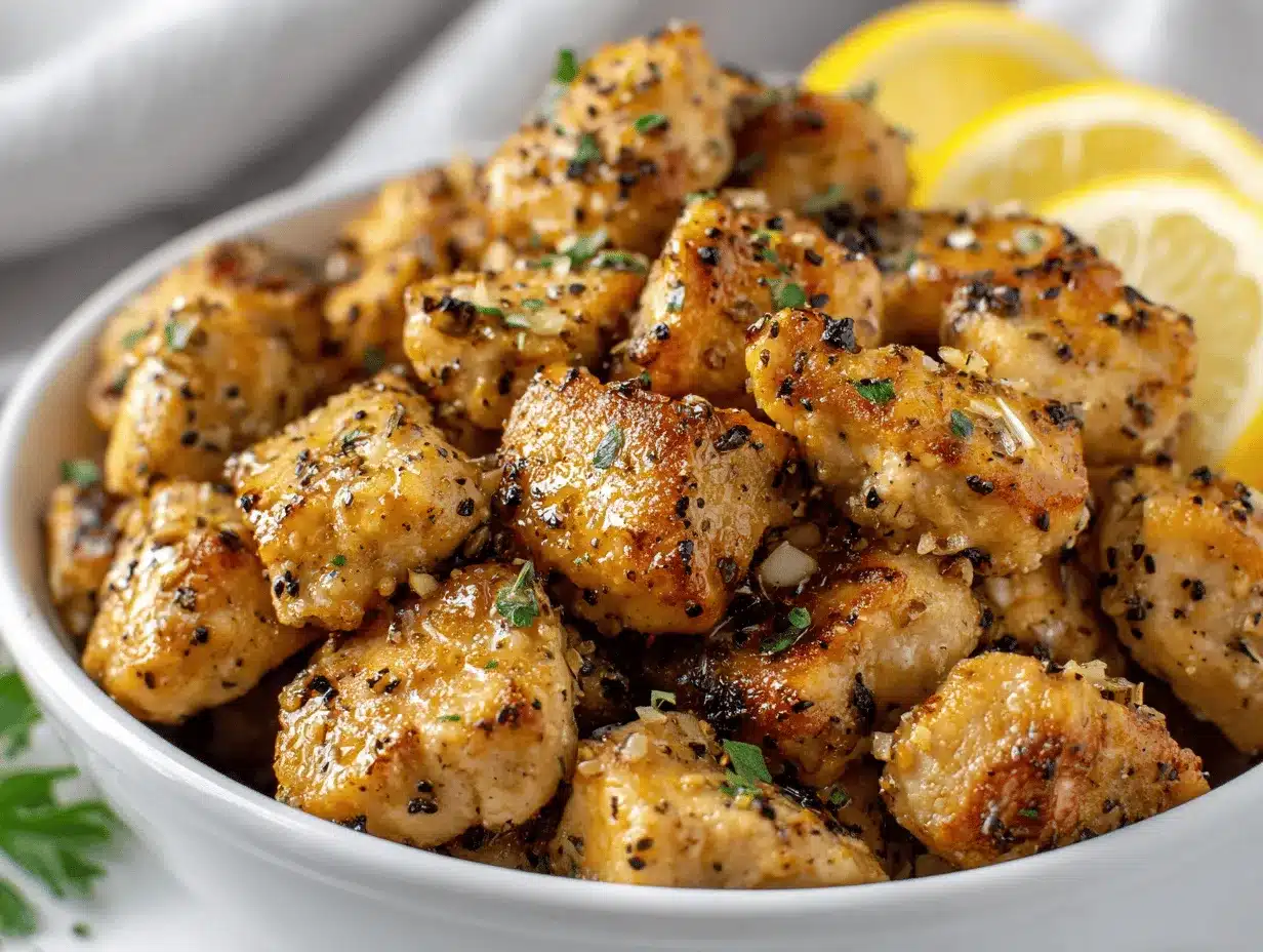 air fryer lemon chicken bites preparation steps