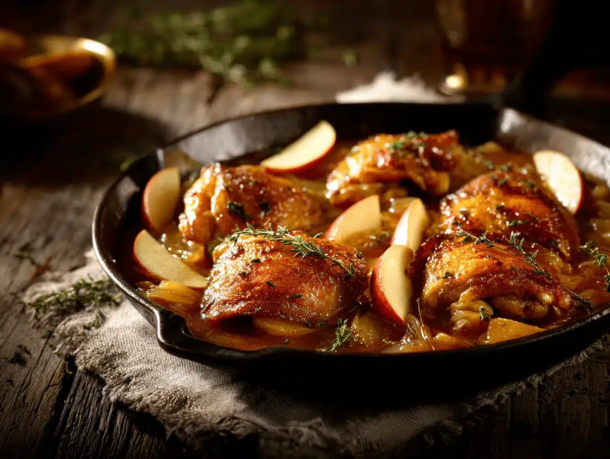 apple cider braised chicken preparation steps