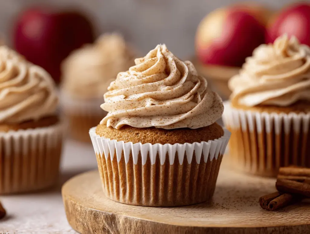 apple cider cupcakes - featured image