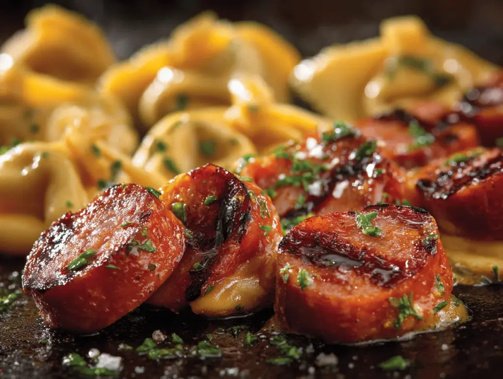 Blackstone grilled kielbasa tortellini - featured image