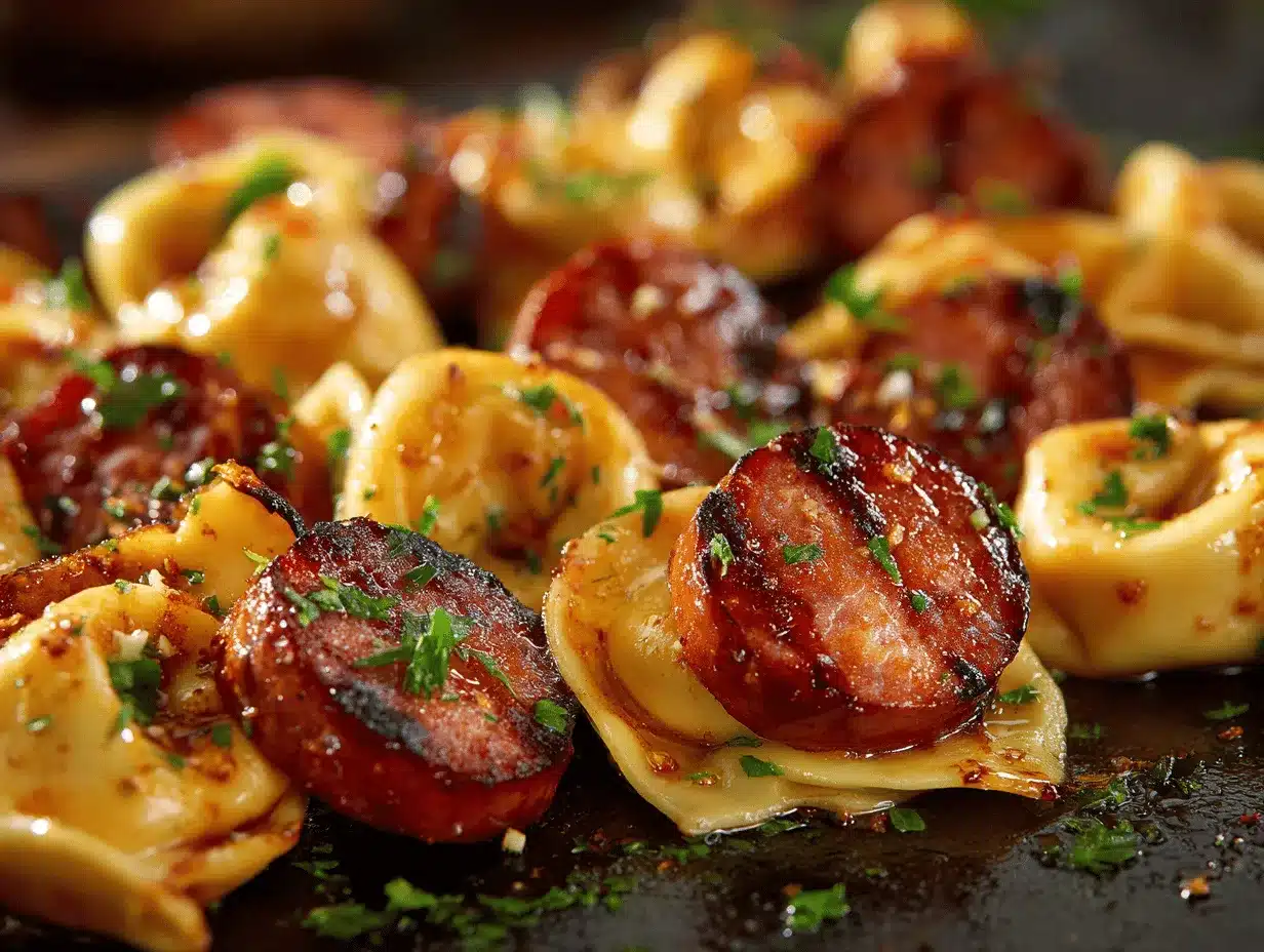 Blackstone grilled kielbasa tortellini preparation steps