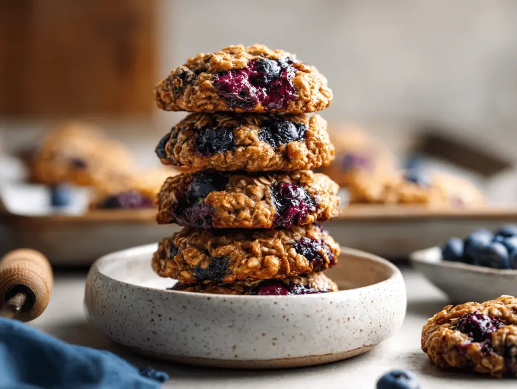 blueberry oatmeal cookies - featured image