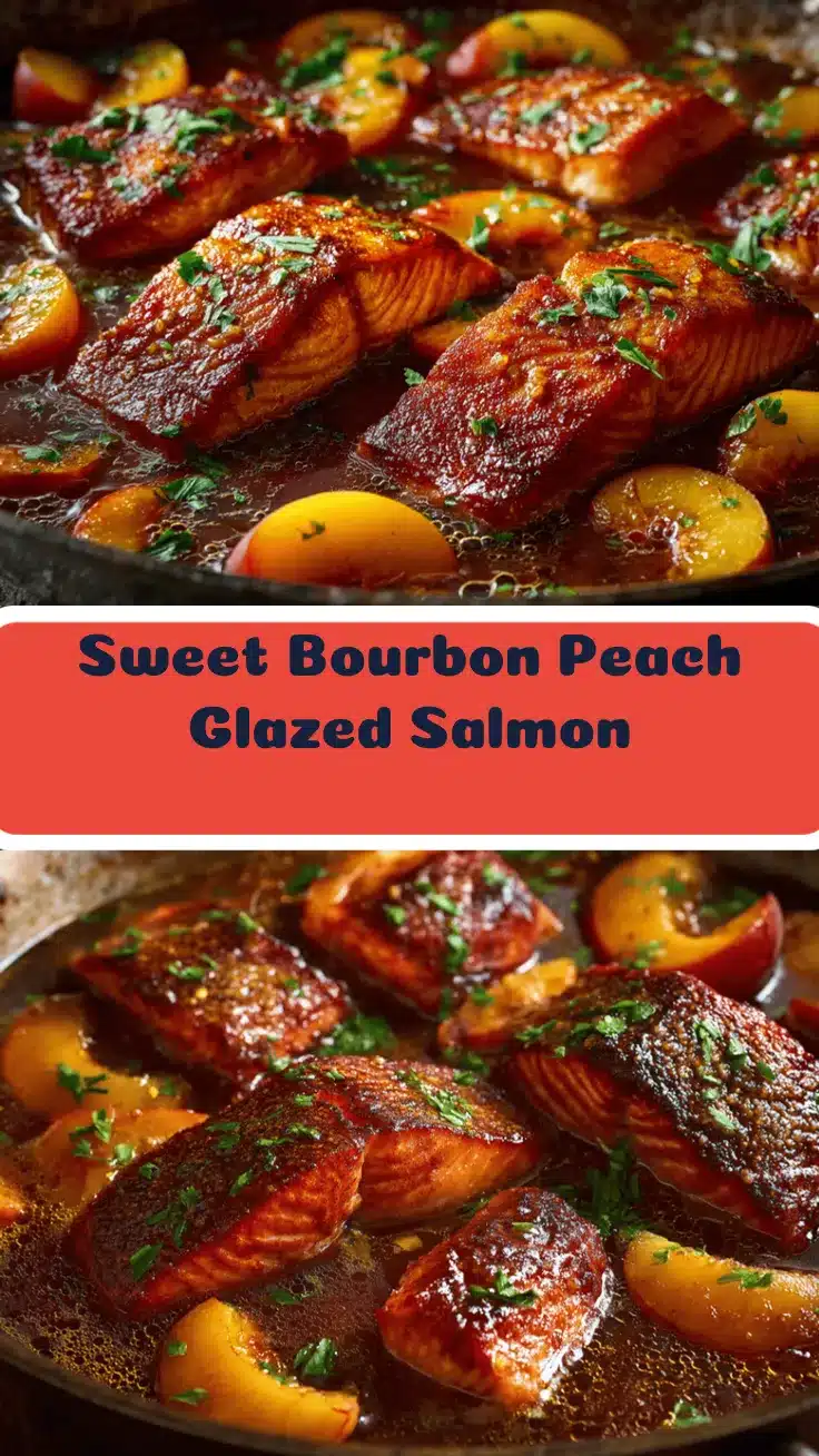 bourbon peach roasted salmon recipe