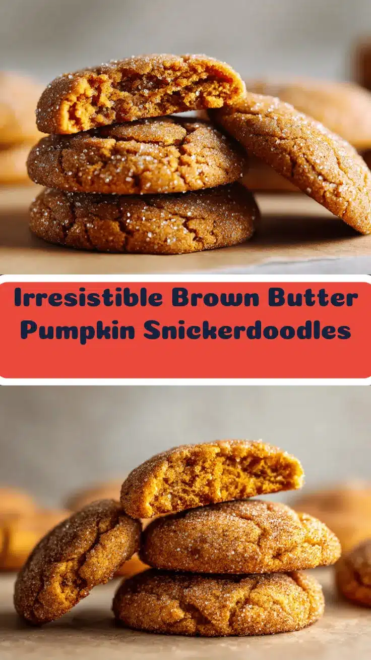 brown butter pumpkin snickerdoodle cookies recipe