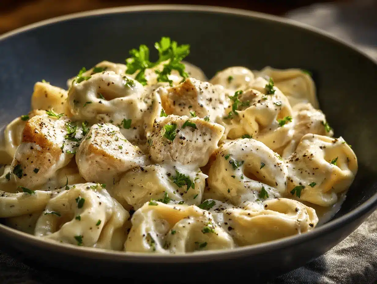 Chicken Alfredo Tortellini Crockpot preparation steps