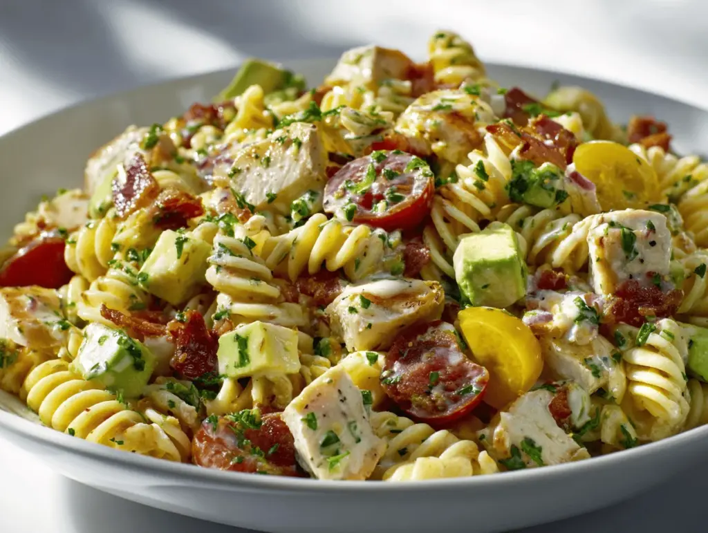 chicken club pasta salad - featured image