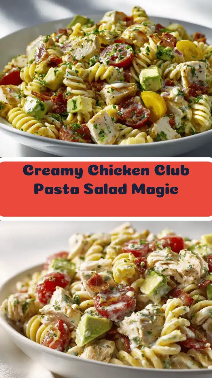 chicken club pasta salad recipe