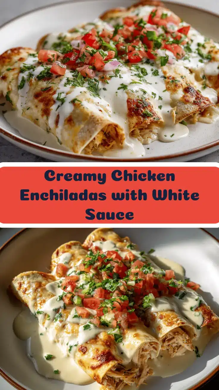 chicken enchiladas with sour cream white sauce recipe