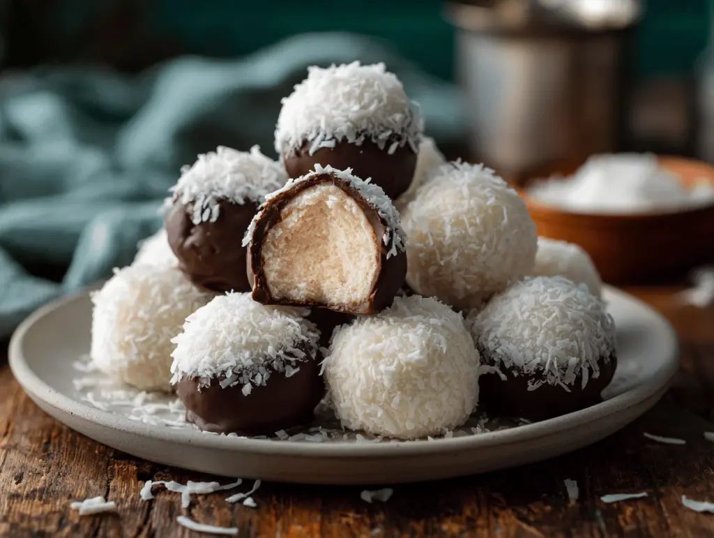 coconut cream balls - featured image