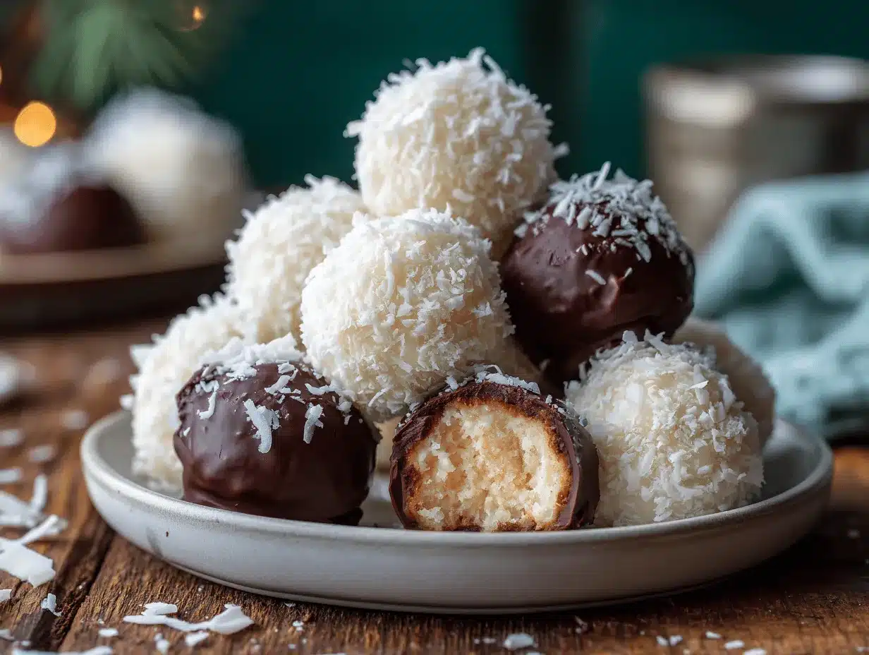 coconut cream balls preparation steps