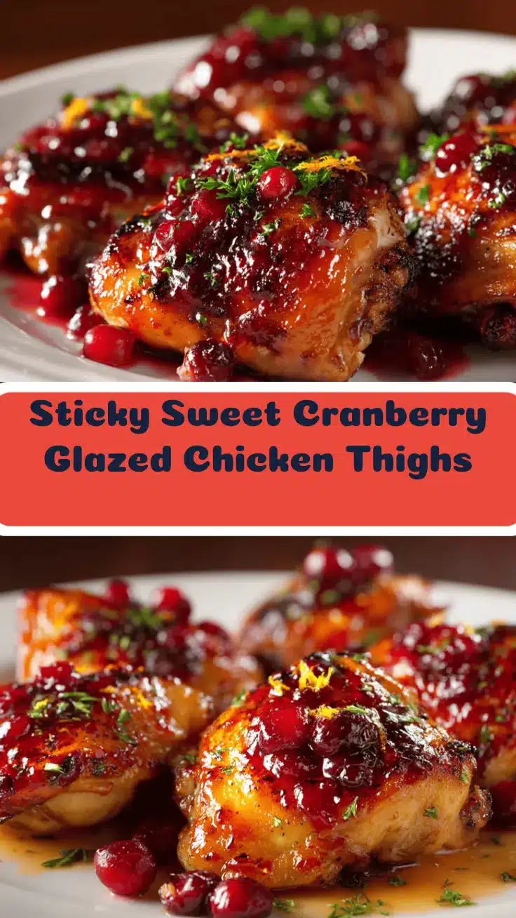cranberry glazed chicken thighs recipe