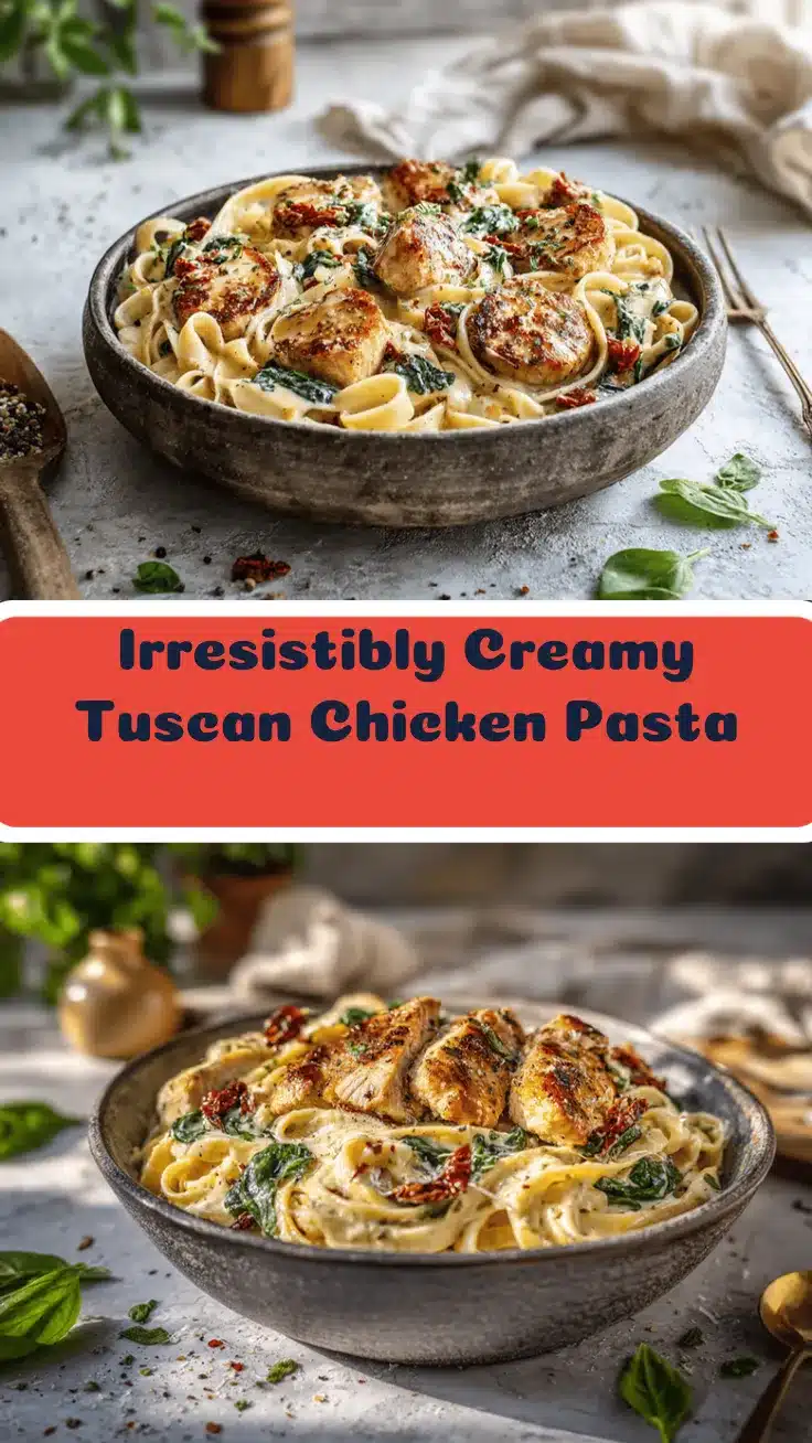 creamy Tuscan chicken pasta recipe