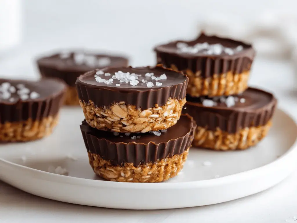 dark chocolate oatmeal cups - featured image